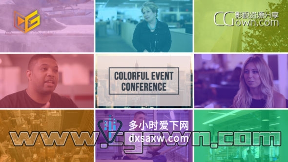 商务会议活动宣传公司事件推广视频动画制作工程文件 AE模板