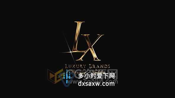 AE模板豪华亮光扫描慢慢展示标志LOGO动画大气片头工程