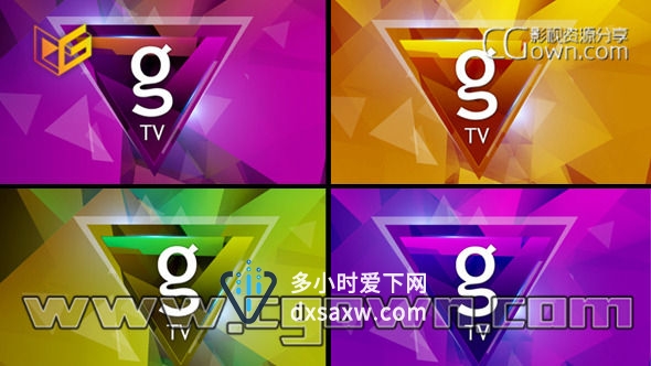 AE模板 一整套魅力时尚三角形元素风格电视栏目广播频道包装工程