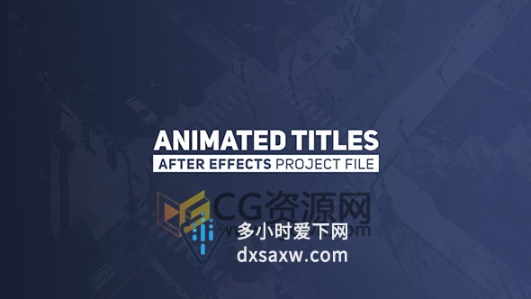 AE模板20组简洁文字标题动画现代企业片字幕条工程