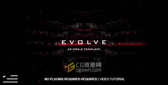AE模板 科技屏进化文字预告片 游戏公司促销商业宣传片视频