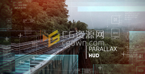 HUD元素大气震撼视觉冲击图文开场AE模板 企业宣传视频动画