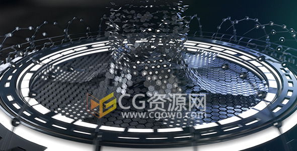 高科技标志片头AE模板 未来数字技术电子全息公司Logo演绎开场