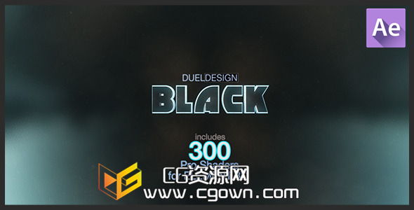 300种E3D材质纹理贴图 三维文字动画 Videohive BLACK 6546653 AE模板
