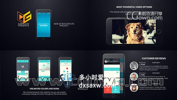 AE模板 苹果手机应用程序宣传视频 Iphone 6 App Presentation