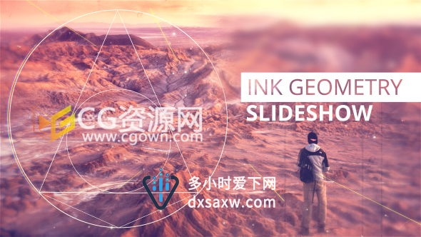 水墨遮罩转场展示图片片头AE模板 文化企业宣传视频制作工程