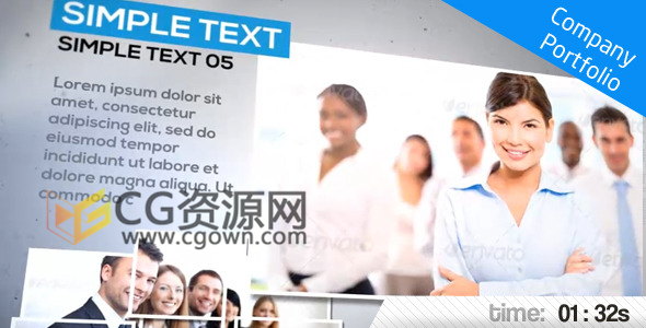 AE模板公司Portfolio信息介绍片头时间线展示宣传包装视频制作