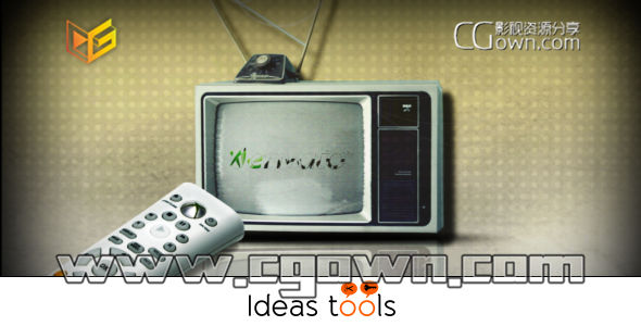 AE模板 90年代老电视毛刺信号风格展示标志动画 工程免费下载