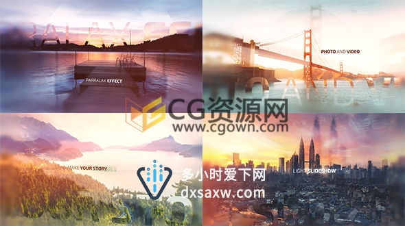 AE模板创意抽象切割转场展示图片大气宣传片视频制作工程