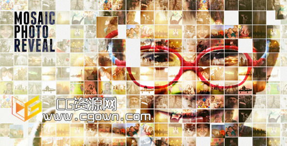 马赛克照片显示 Videohive Mosaic Photo Reveal 7266788 AE模板