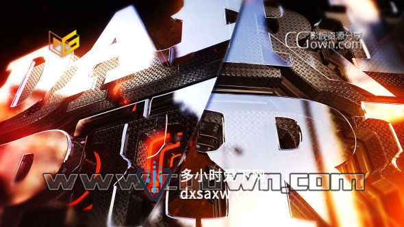 AE模板 E3D制作黄金金属电影史诗三维片头动画 Dark Spirit Logo Reveal
