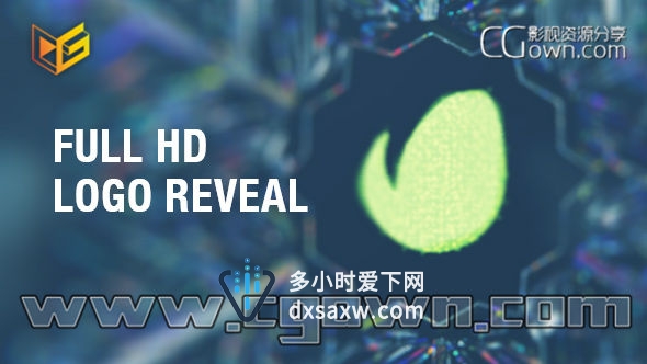 冰冷雪花图案演绎标志庆祝圣诞节快乐LOGO片头视频 AE模板