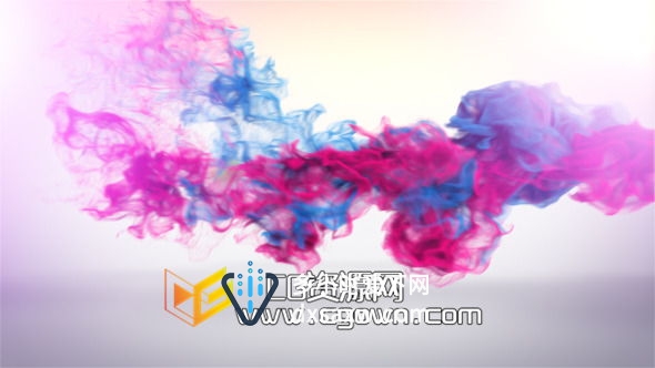 水彩粒子标志演绎片头 VideoHive Trailing Particles Logo Reveal AE模板