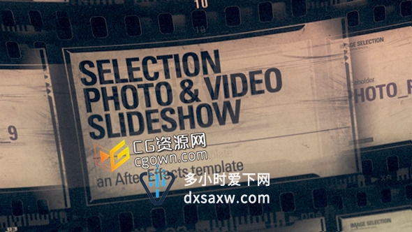 复古回忆照片或视频 投影仪效果 Videohive Selection Photo & Video (Slideshow) AE模板