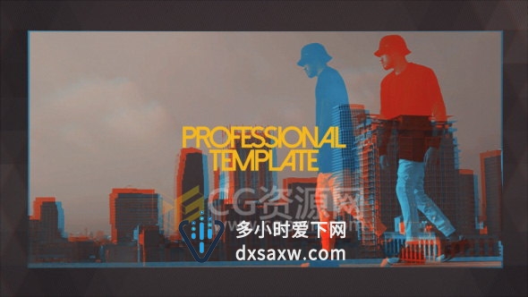 AE模板潮流时尚宣传包装片头滑动展示文字图片动画视频