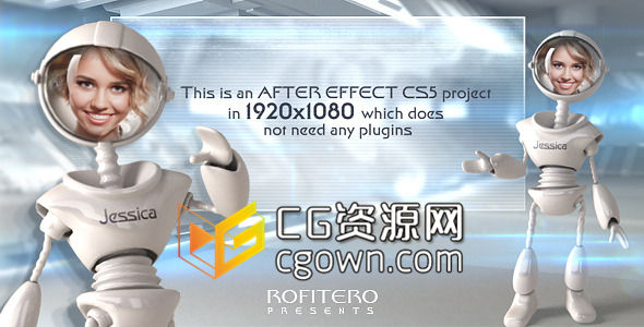 AE模板 3D机器人动画展示宣传展示高科技相关信息或企业产品