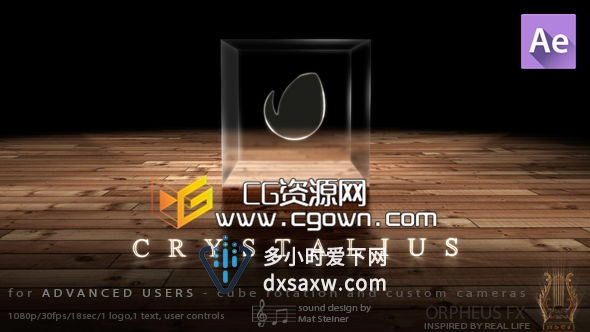 漂亮水晶魔方标志 Videohive Crystalius – Cube Logo 6971334 AE模板