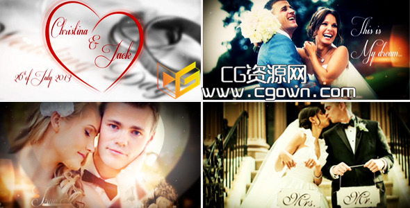 婚礼故事视频专辑 VideoHive Wedding Story Album AE模板