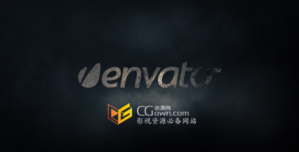 AE模板 E3D制作三维金属破碎置换展示标志或文字LOGO动画