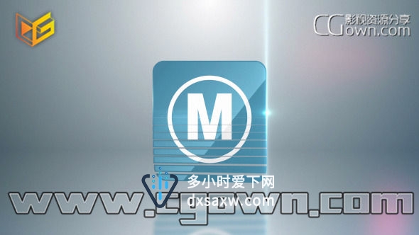 AE模板 很时尚标志切片带翻转动画 用于包装栏目过场效果