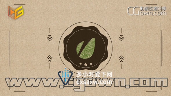 AE模板 复古风格形状动画标志揭示动画 工程免费下载