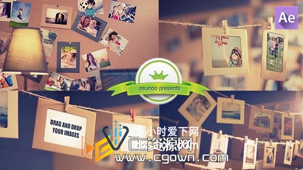 纪念日 回忆相册 家庭聚会 美丽照片 Videohive Photo Gallery Memories AE模板