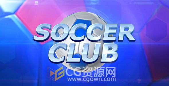 足球比赛球队开场动画AE模板 足球或者游戏比赛LOGO片头包装