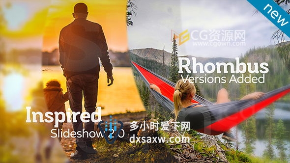 时尚动感漏光视频展示AE模板 优雅灵感圆环玻璃质感转场宣传效果