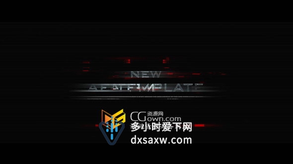 AE模板 未来科幻科技电影字幕预告片电视数字故障效果