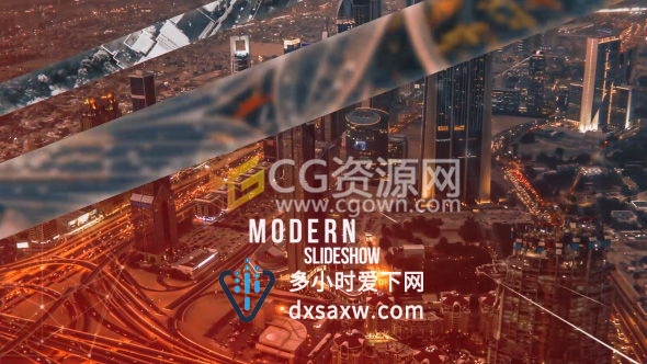 玻璃透明切割展示图片动画企业时尚宣传片头视频效果 AE模板