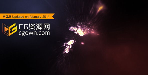 魅力粒子能源冲击汇集标志 光学耀斑 Videohive Particle Rush AE模板