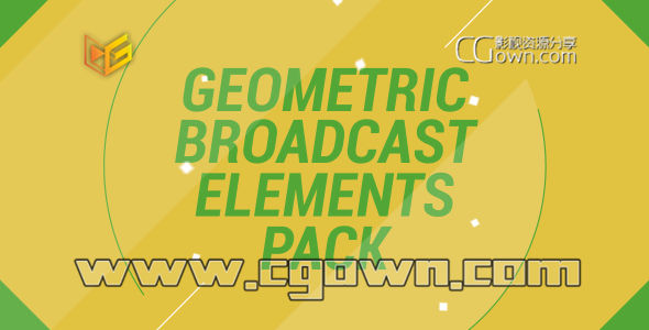 AE模板 几何元素设计时尚电视节目包装 Geometric Broadcast Elements Pack