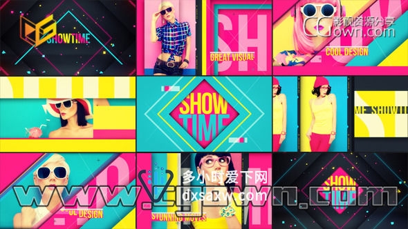 电视栏目包装时尚品牌展示秀设计 Showtime 7889950AE模板