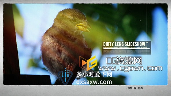 旧电影镜头幻灯片 Videohive Dirty Lens Slideshow AE模板