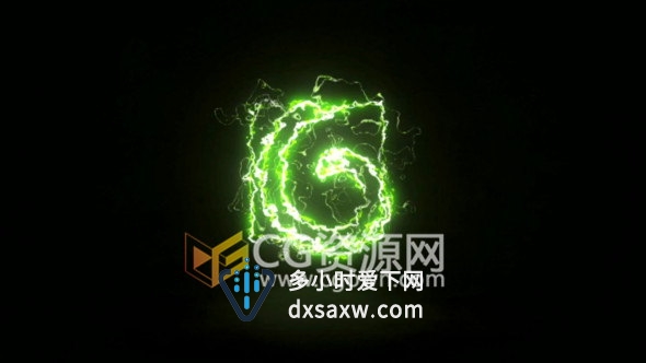 游戏标志片头AE模板大气冲击电流LOGO特效动画
