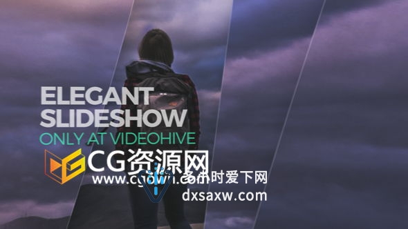 毛玻璃图形遮罩滑动展示动画AE模板 企业照片或者视频宣传片