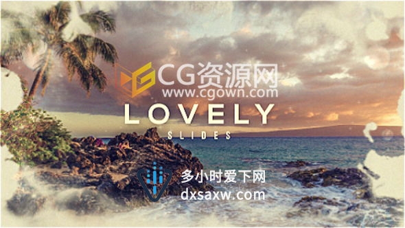 AE模板大气水墨转场相册用于企业宣传片美丽风景照片
