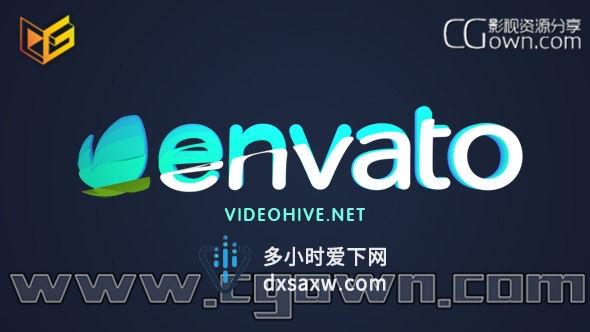 AE模板 多层翻转效果合成标志动画效果 企业简约时尚LOGO片头