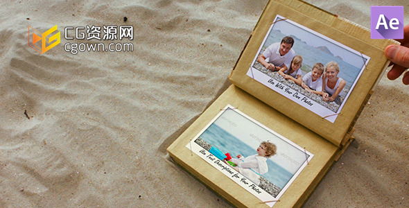 夏季周末相册 沙滩书籍 Videohive Summer Weekend Photo Album AE模板