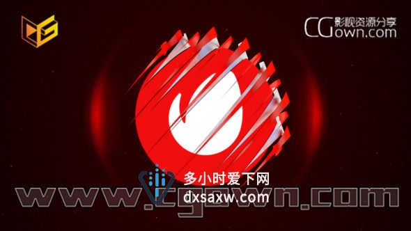 AE模板 色彩艳丽圈圈线条揭示标志 LOGO Reveal演绎ID呼号片头