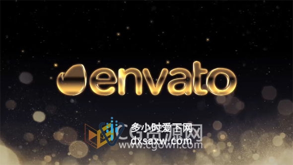 AE模板豪华粒子汇聚标志动画奢侈品公司LOGO片头工程