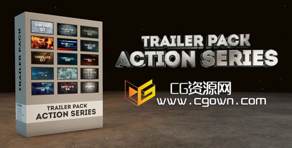 15种效果电影标题片头 Videohive Trailer Pack – Action Series AE模板