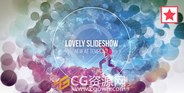 AE模板优雅梦幻粒子遮罩展示图片宣传片头动画工程文件