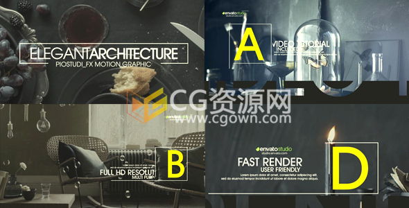 AE模板时尚创意别致优雅商业广告宣传动画视频工程