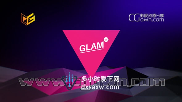 AE模板 简单就是美 三角形元素电视整包装 时尚魅力 Glam TV