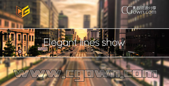 时尚优雅的线条过企业场动感显示宣传片 Elegant Lines ShowAE模板
