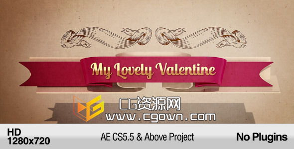 我的可爱情人节婚礼 Videohive My Lovely Valentine AE模板