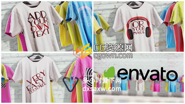 AE模板 服装T恤促销购物商店宣传 Videohive T-Shirts Promo 7342150