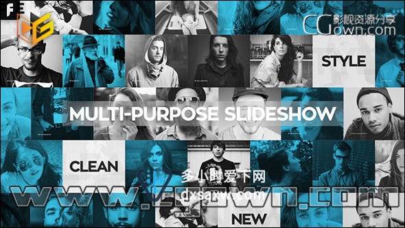 AE模板 多种不同时长的动态展示企业照片或生活相片幻灯片视频制作