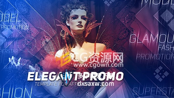 AE模板魅力时尚宣传片色彩艳丽介绍人物照片动画效果